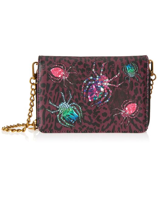 Betsey Johnson Crossbody Black White Pink Wallet