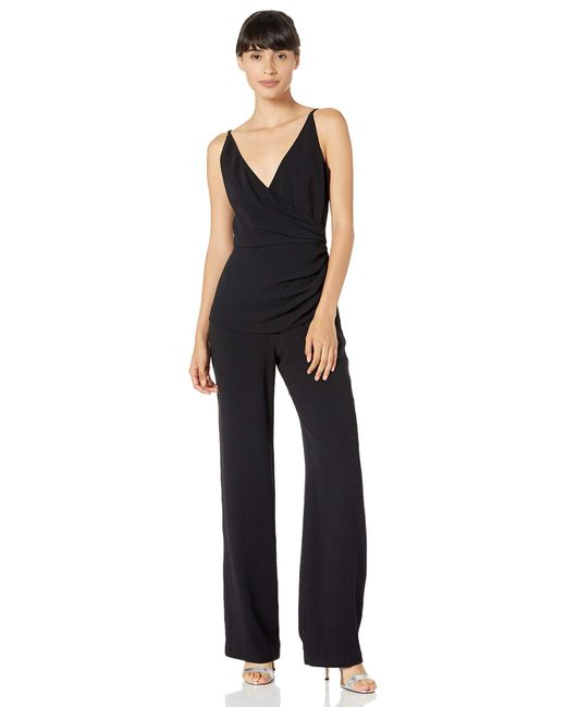 dress the population black jumpsuit