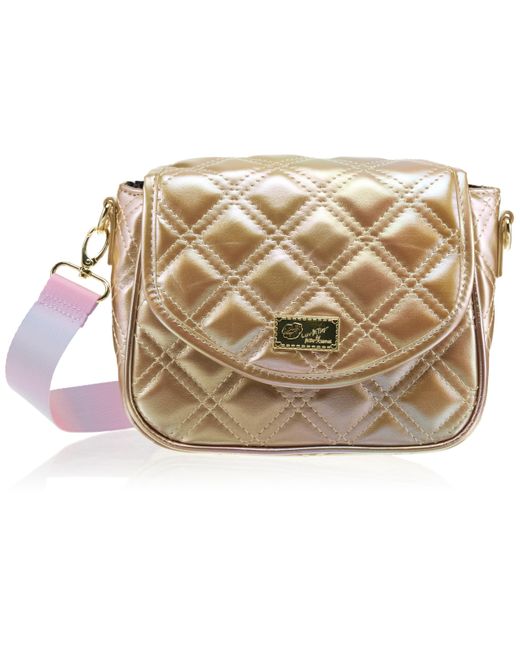 Betsey Johnson Gray Luv Betsey Lbkatya Quilted Flap Crossbody With Pouch