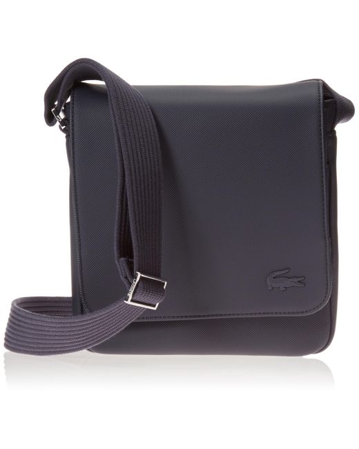 Lacoste Blue Classic Flap Crossover Bag for men