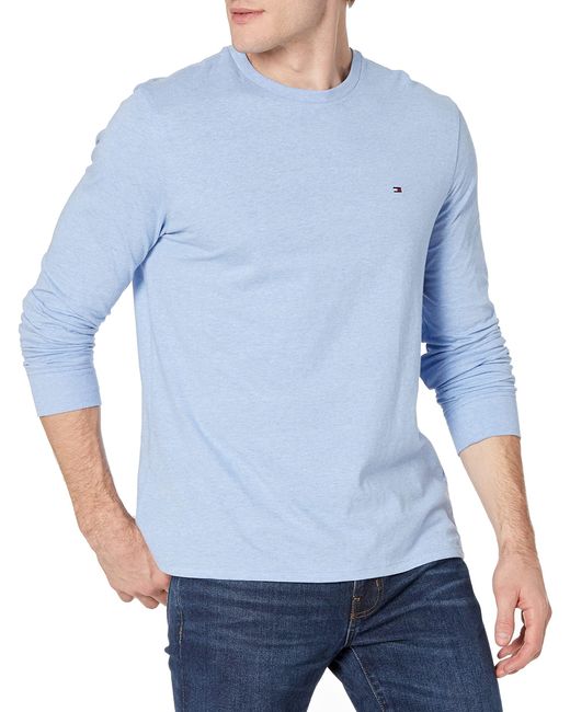Tommy Hilfiger Long Sleeve Graphic T Shirt in Blue for Men - Lyst