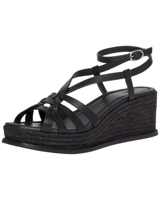 PAIGE Black Jill Wedge Sandal
