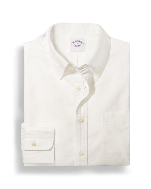 Brooks Brothers White Friday Oxford Shirt for men