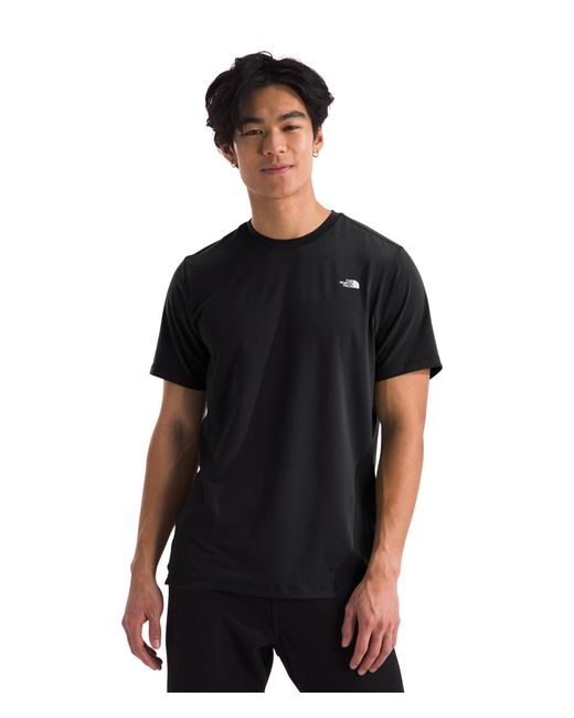 The North Face Adventure Tee | Lightweight & Stretchy Shirt With Set-in Sleeves & Heat Transfer Logo Tnf Black for men