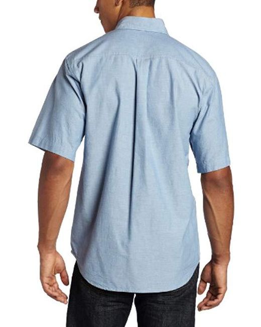 Carhartt Cotton Big & Tall Fort Short Sleeve Shirt Lightweight Chambray ...