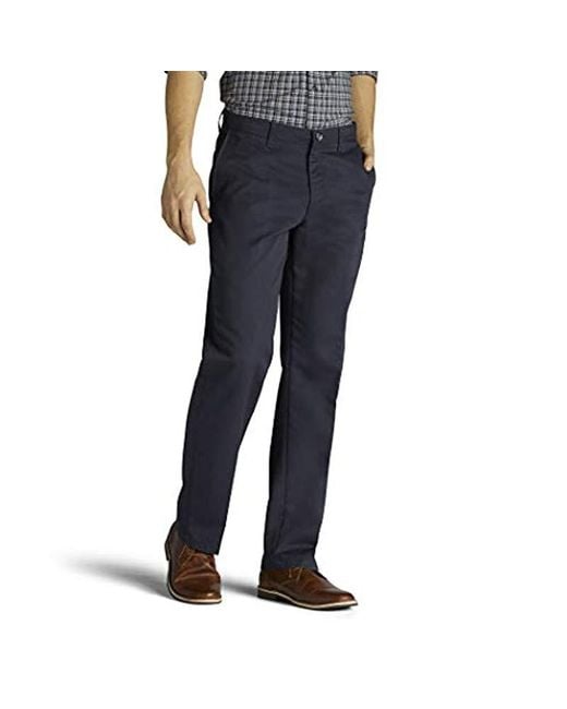 lee men's total freedom relaxed classic fit flat front pant