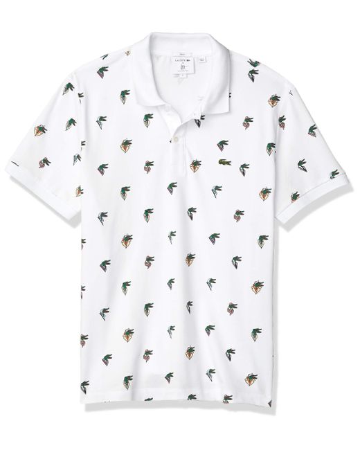 Lacoste X Jean Michel Tixier Croc Polo Shirt in White for Men | Lyst