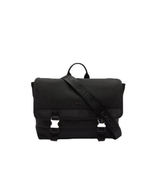 Lacoste Black Messenger Bag for men