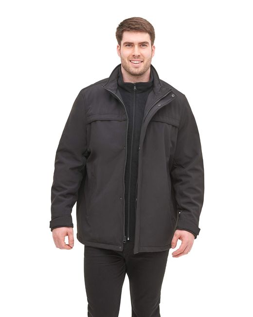 Dockers Fleece Soft Shell Jacket in Black for Men Save 19 Lyst