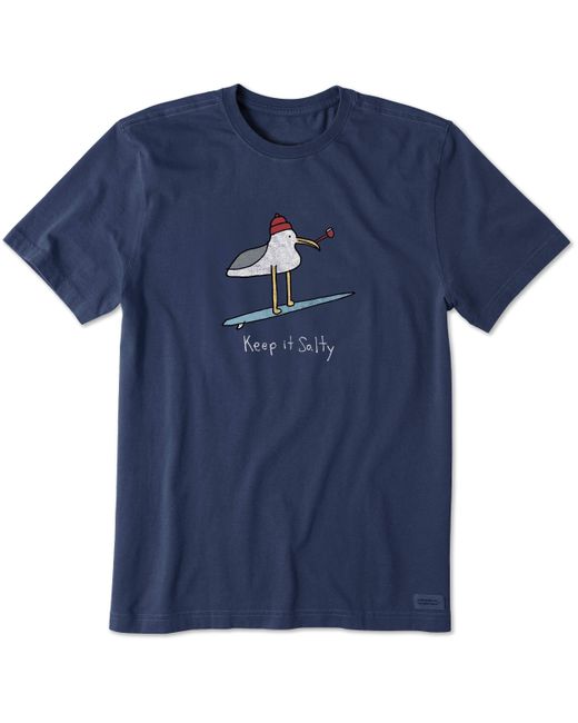 Life Is Good. Blue Crusher Graphic T-shirt Keep It Salty Sea