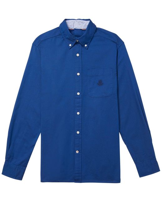Tommy Hilfiger Blue Adaptive Seated Magnetic Long Sleeve Button Down Shirt In Custom Fit for men