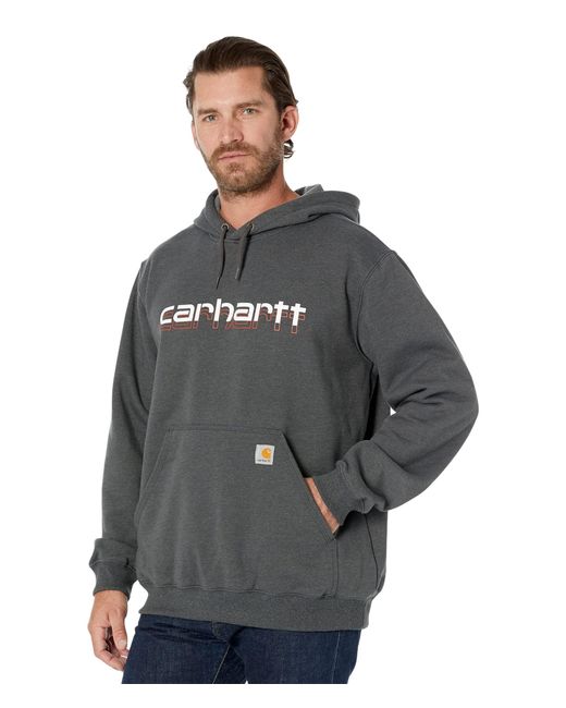 Carhartt Gray Rain Defender Loose Fit Midweight Logo Graphic Sweatshirt for men