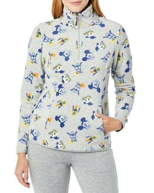 Amazon Essentials Gray Disney | Marvel | Star Wars | Princess Polar-Fleece-Mockjacken mit Viertelreißverschluss