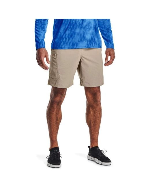 Under Armour Blue Fish Hunter 8-inch Cargo Shorts for men