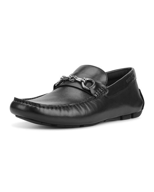 Kenneth Cole Black Footwear Theme Bit Detail Driver Moccasin for men