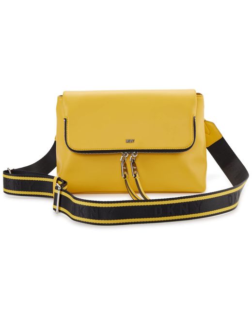DKNY Pandora Crossbody in Yellow Lyst