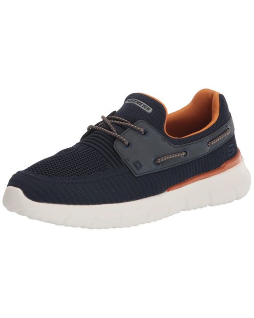 Skechers Usa Del Retto-clean Slate Knitted Bungee Slip On in Blue for ...