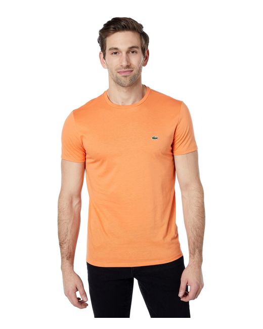 Lacoste Orange Crew Neck Short Sleeve Regular Fit Classic T-shirt for men