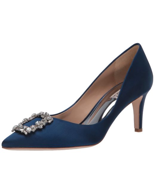 badgley mischka carrie crystal pilgrim satin pumps