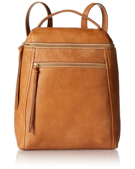 Lucky Brand Brown Womens Poli Backpack