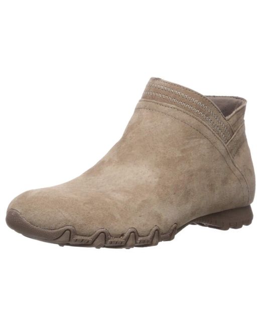 skechers suede biker ankle boots