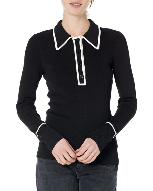 Equipment S Julianne Polo Sweater in Black Lyst