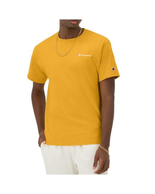 Yellow champion on sale t shirt mens