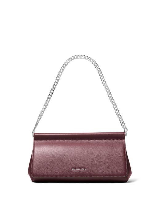 Michael Kors Purple Carmine Medium Clutch