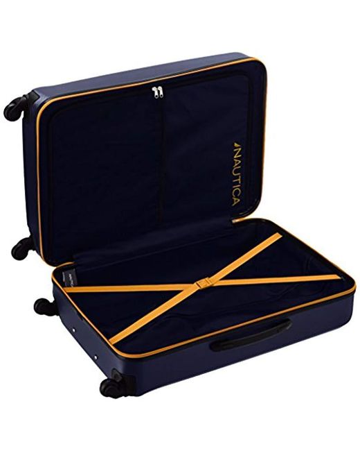 nautica blue and yellow luggage