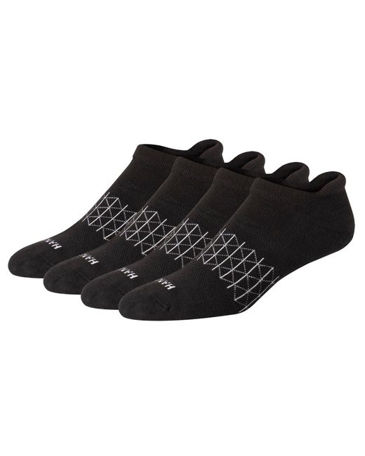 Hanes Black Absolute Active Cushioned Heel Shield for men