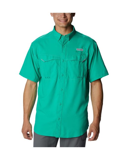 Columbia Green Low Drag Offshore Short Sleeve Shirt Hiking for men