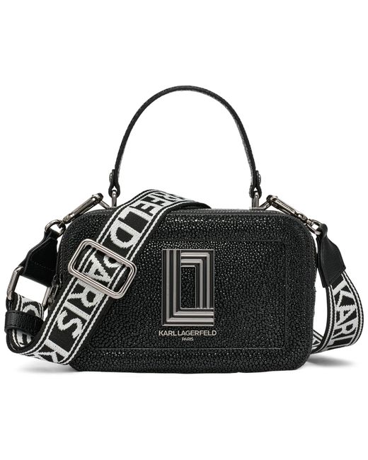 Karl Lagerfeld Black Paris Simone Studded Crossbody