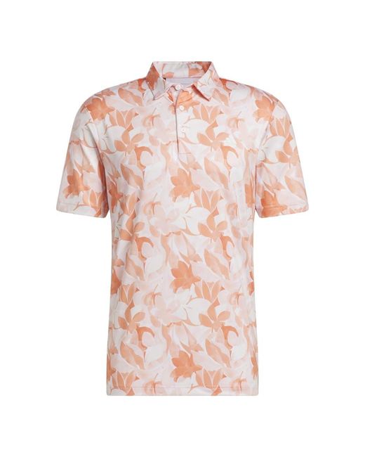 Adidas Pink Golf S Floral Polo Shirt for men
