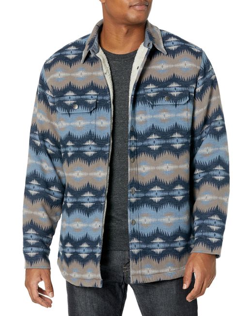 Pendleton Blue Sherpa Lined Shirt Jacket for men