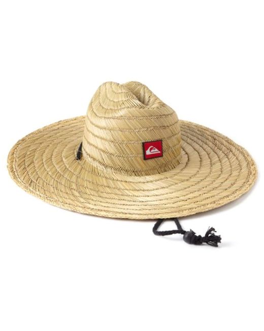 Quiksilver Natural Mens Pierside Straw Lifeguard Beach Straw Sun Hat for men