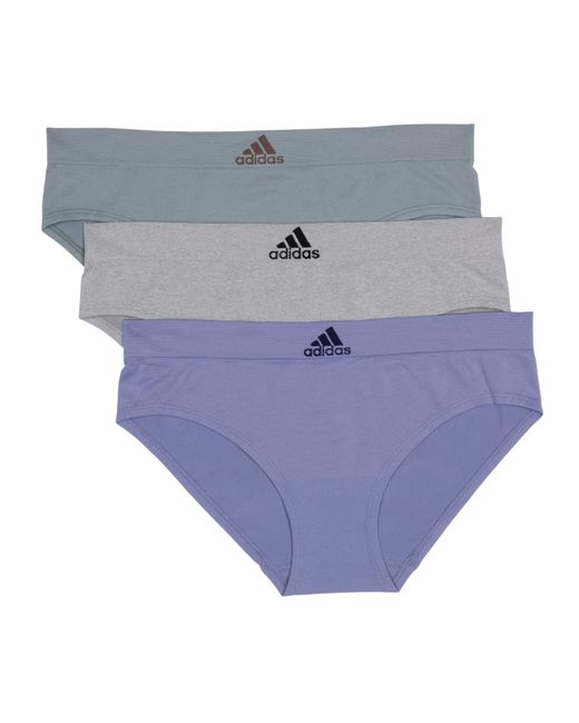 Adidas Blue Seamless Bikini Underwear 3-pack