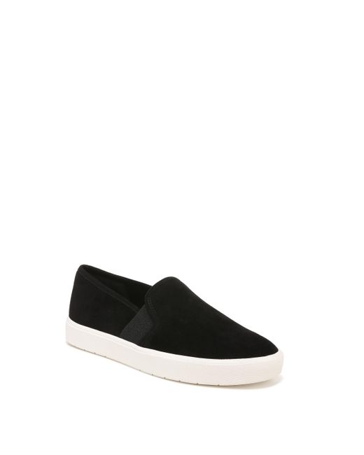 Vince S Blair-5 Slip On Fashion Sneaker Black Suede 6 M