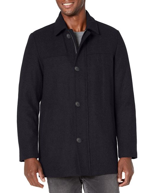 Dockers Blue Weston Wool Blend Coat With Scarf for men