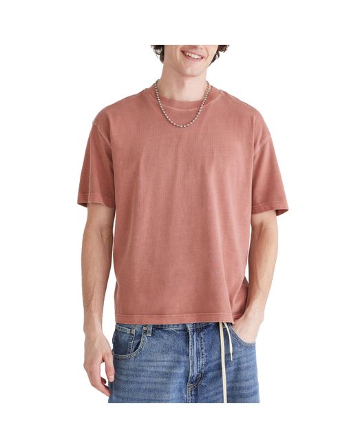 Aéropostale Red Heavy Weight Boxy Crew Neck Short Sleeve T-shirt for men