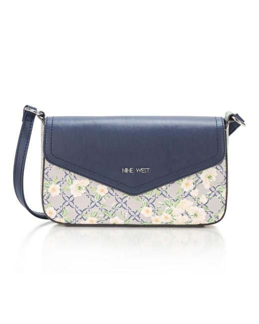 Nine West Blue Bowie Mini Flap Crossbody