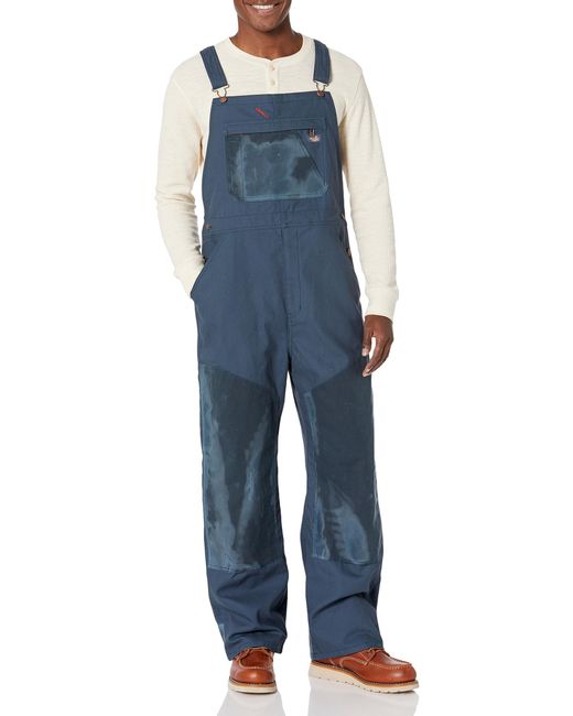 Dickies Blue Tradebuilt Wax Coated Canvas Double Front Bib for men