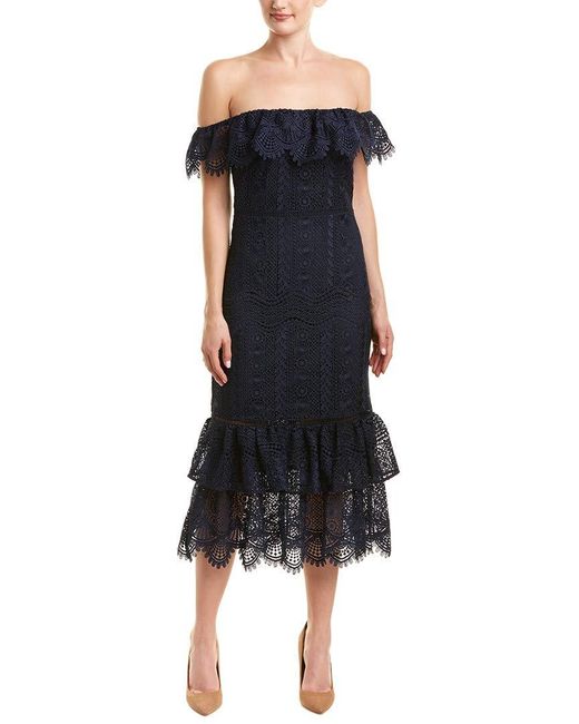 shoshanna off the shoulder dress