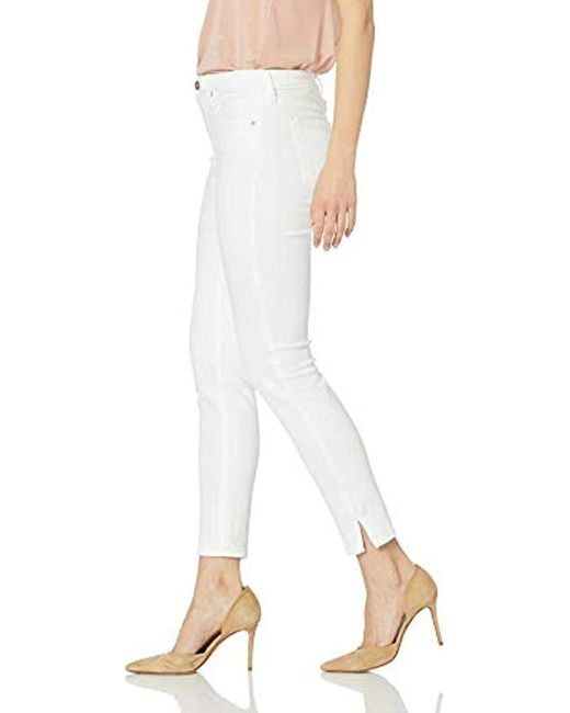 Lyst - NYDJ Ami Skinny Ankle Jeans With Side Slit in White