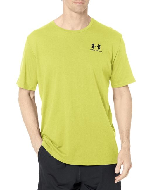Under Armour Yellow Sportstyle Left Chest Short-sleeve T-shirt , for men