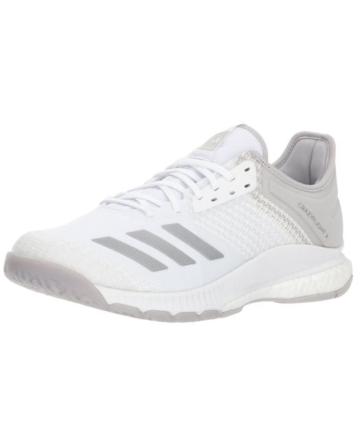adidas Rubber Crazyflight X 2 Volleyball Shoe in White/Silver Metallic/Grey  (Gray) - Save 16% - Lyst