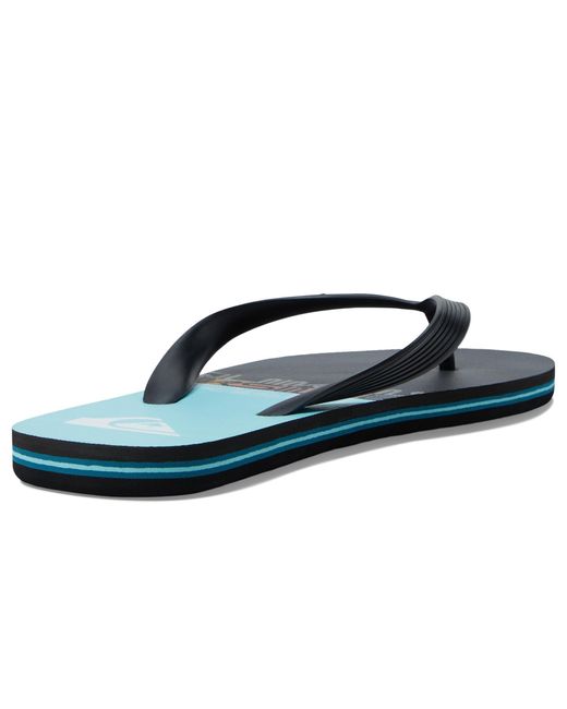 Quiksilver Blue Molokai Stripe 3 Point Flip Flop Sandal for men