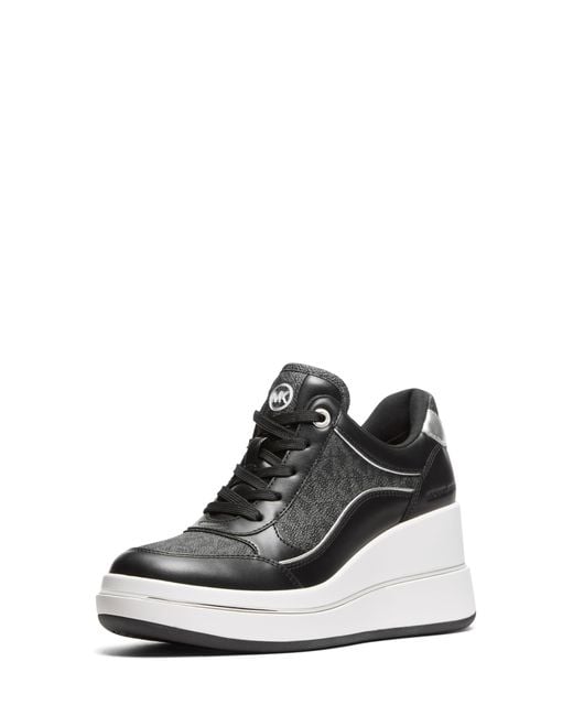 Michael Kors Black Emmy Wedge Trainer