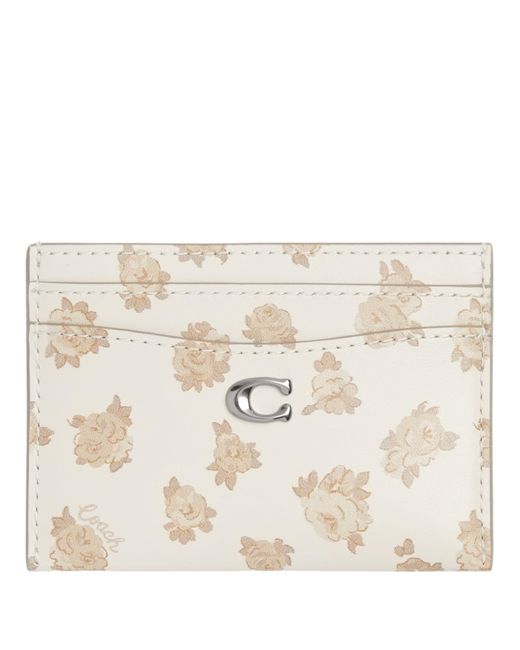 COACH Natural Essential Case With Floral Print Accessory-travelers Card Sleeves