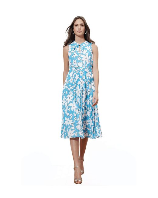 Donna Morgan Sleeveless Plated Skirt 