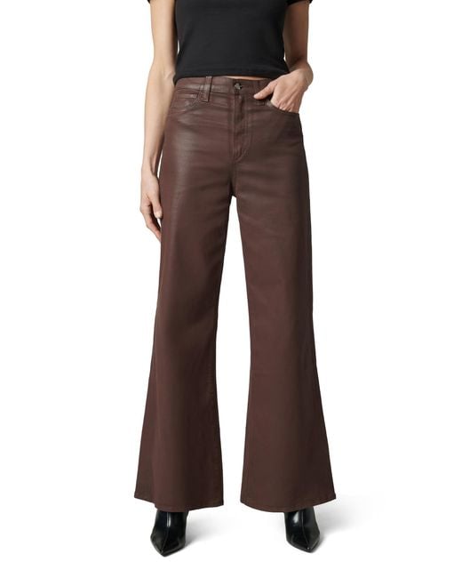 Joe's Jeans Brown Jeans Mia Petite High Rise Wide Leg Jean